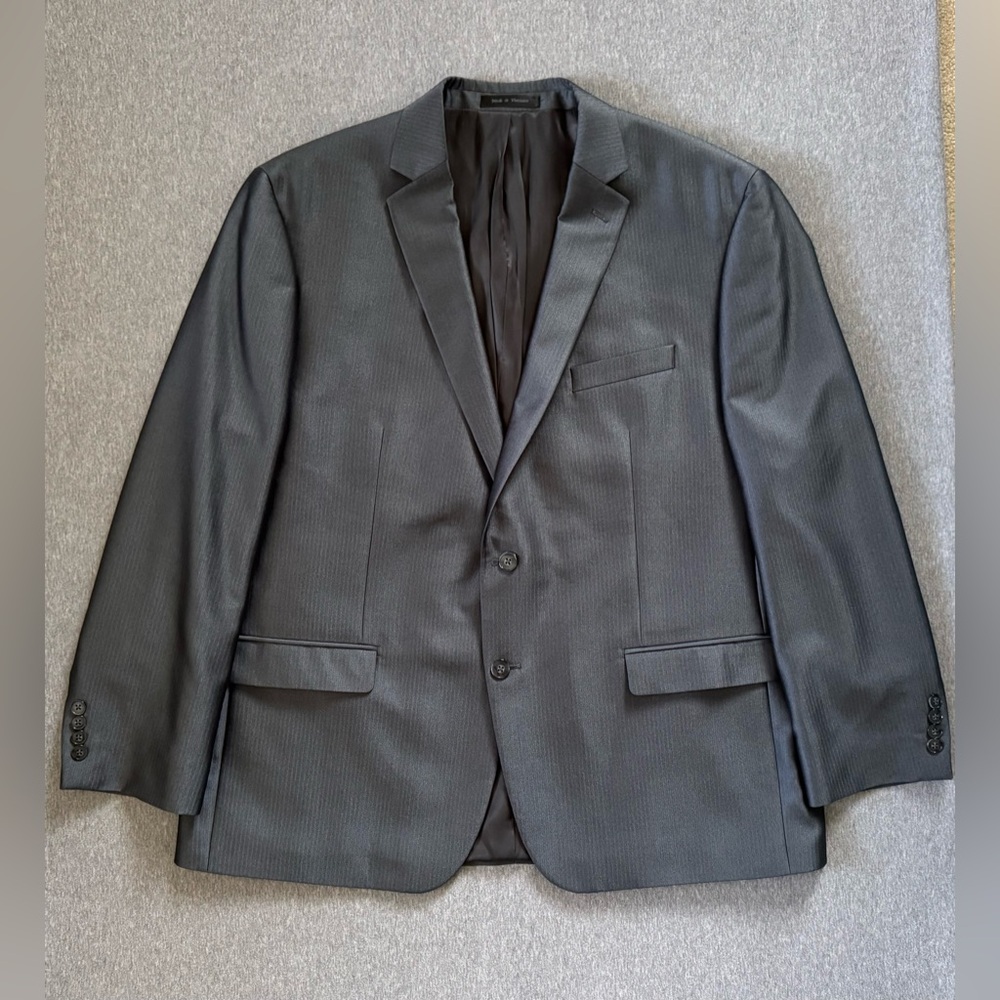 Calvin Klein men’s 48R 2‎ button dual vent grey blazer jacket